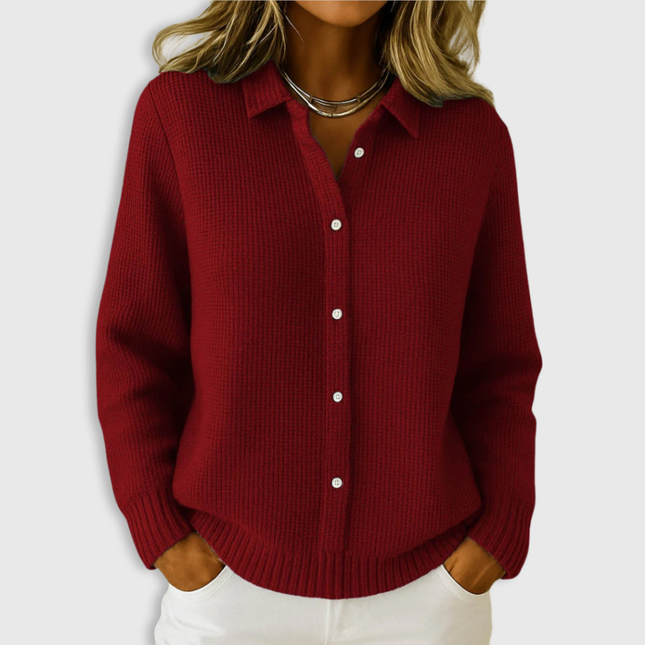 Elaine | Classic Knit Button Cardigan