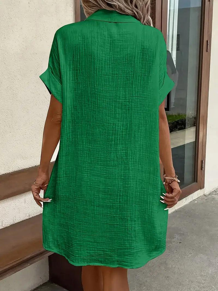 Sharon | Timeless V-Neck Blouse Dress